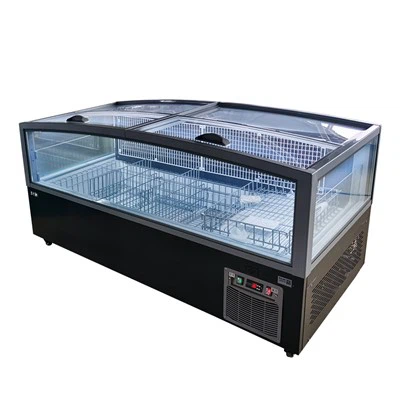 فریزر جزیره ای درب شیشه ای کشویی